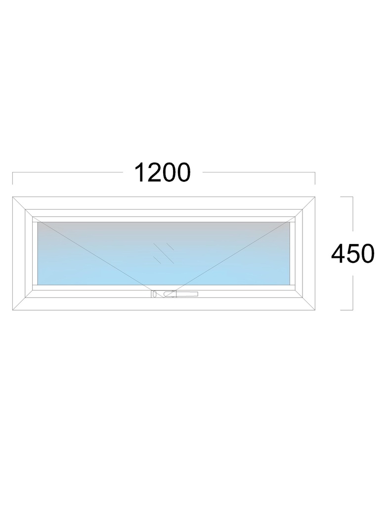 Window: TH: Width 1200 x Height 450 mm