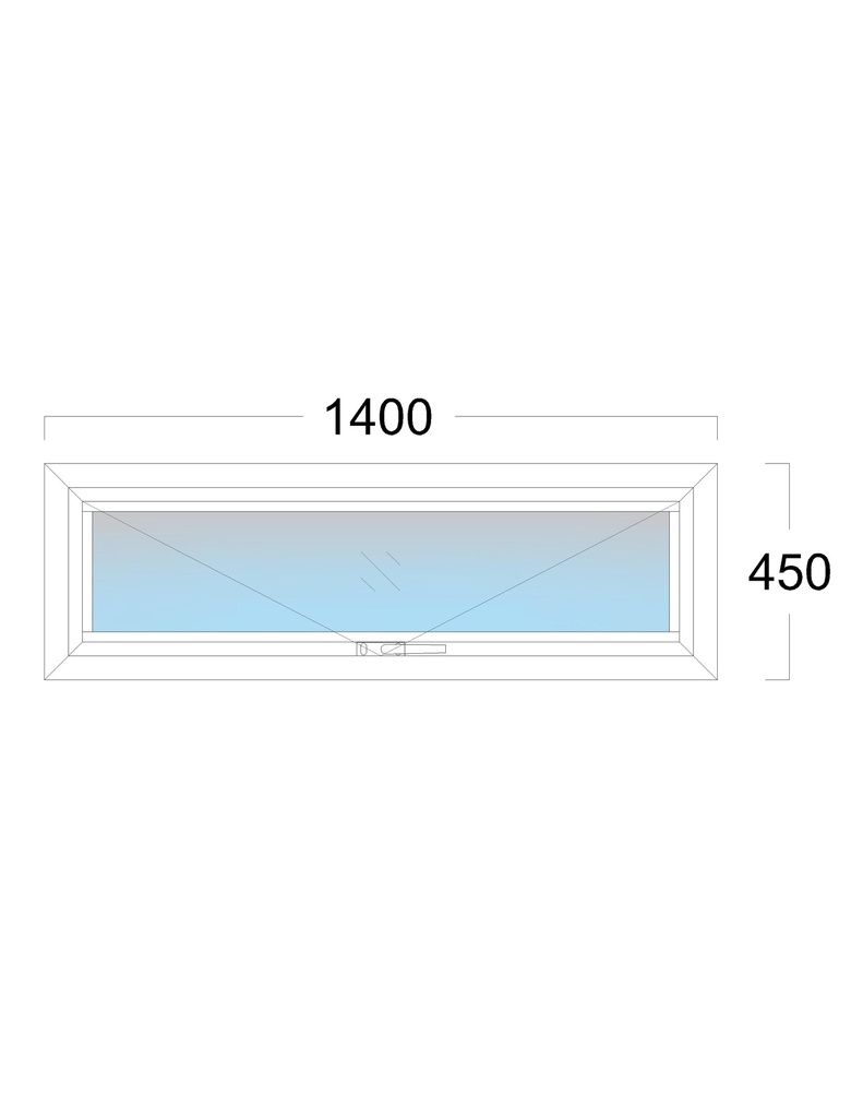 Window: TH: Width 1400 x Height 450 mm