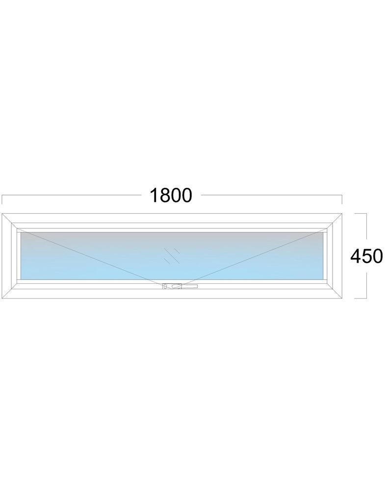 Window: TH: Width 1800 x Height 450 mm