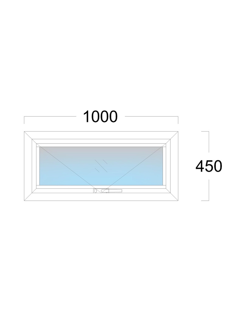 Window: TH: Width 1000 x Height 450 mm
