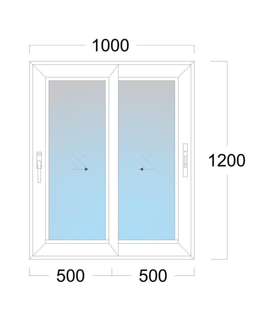 SL Window: Width 1000 x Height 1200 mm