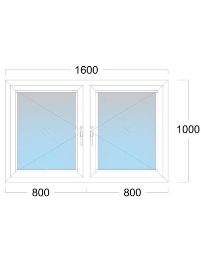 [EH-W.006] Window: OO/OO: Width 1600 x Height 1000 mm