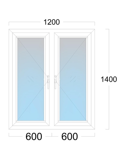[EH-W.024] Window: OO/OO: Width 1200 x Height 1400 mm