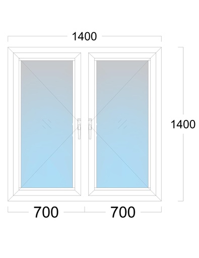 [EH-W.025] Window: OO/OO: Width 1400 x Height 1400 mm