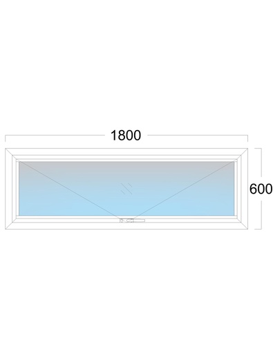 [EH-W.030] Window: TH: Width 1800 x Height 600 mm