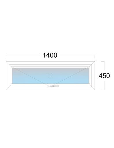 [EH-W.032] Window: TH: Width 1400 x Height 450 mm