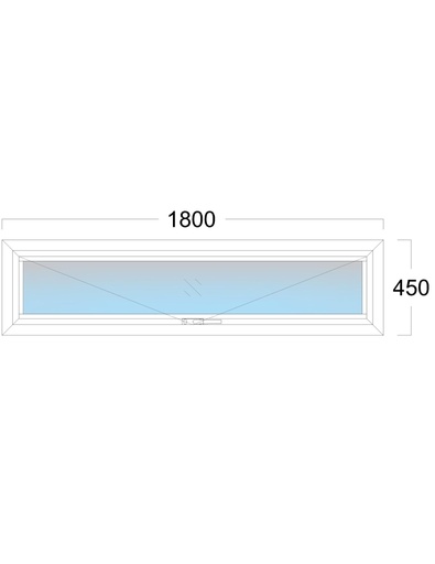 [EH-W.034] Window: TH: Width 1800 x Height 450 mm